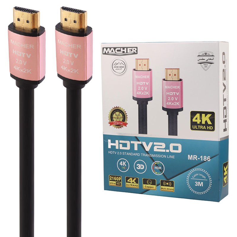 کابل HDMI 4k مچر مدل MR-186 به طول 3 متر 